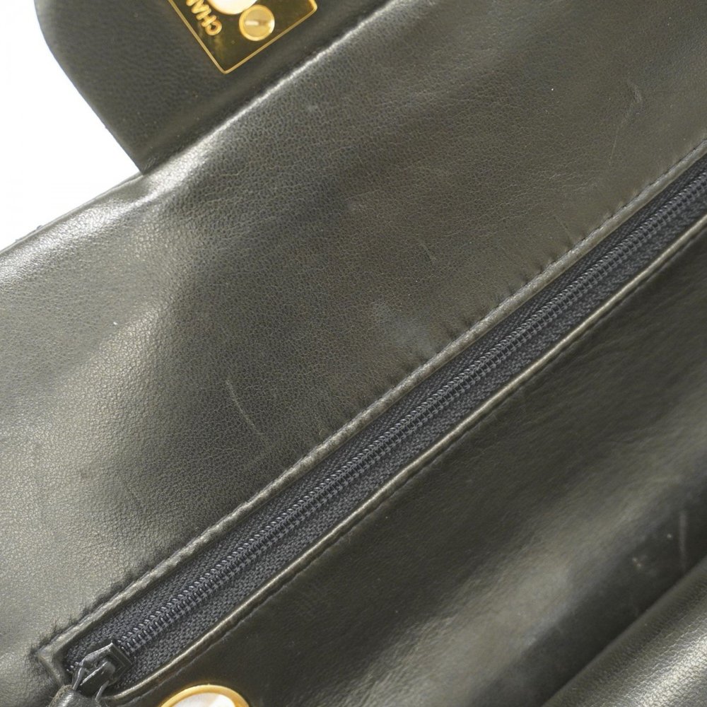 Chanel Matelasse Shoulder Bag with Double Flap and Chain, Lambskin, Black, Wo... - Picture 16 of 16